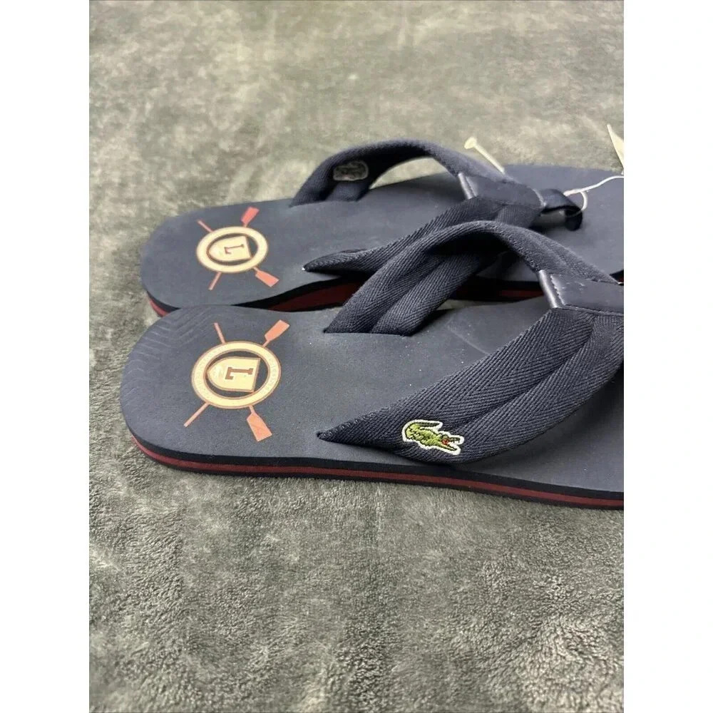 Lacoste Men's Randle TBC Flip Flop Rowing Club Blue Size 13 New - Picture 15 of 16